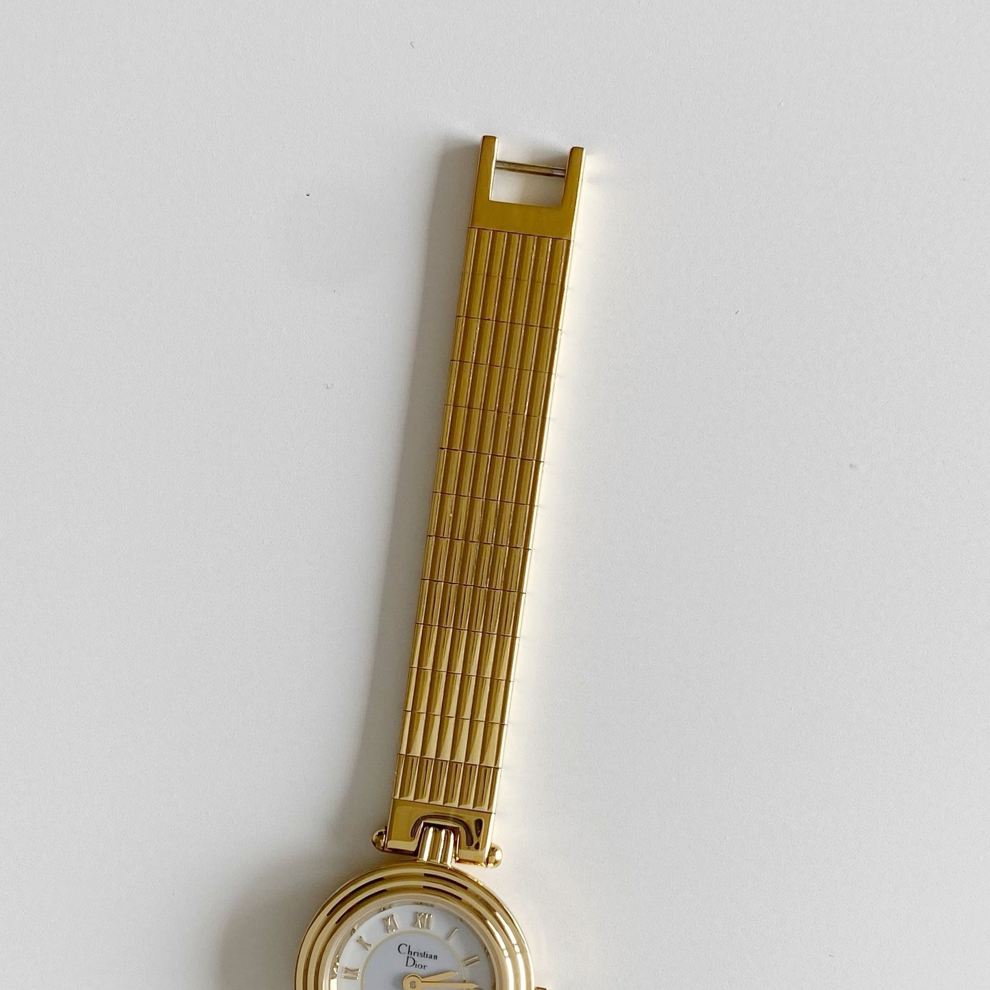 Dior 1990s Round Dial Gold Plated Watch