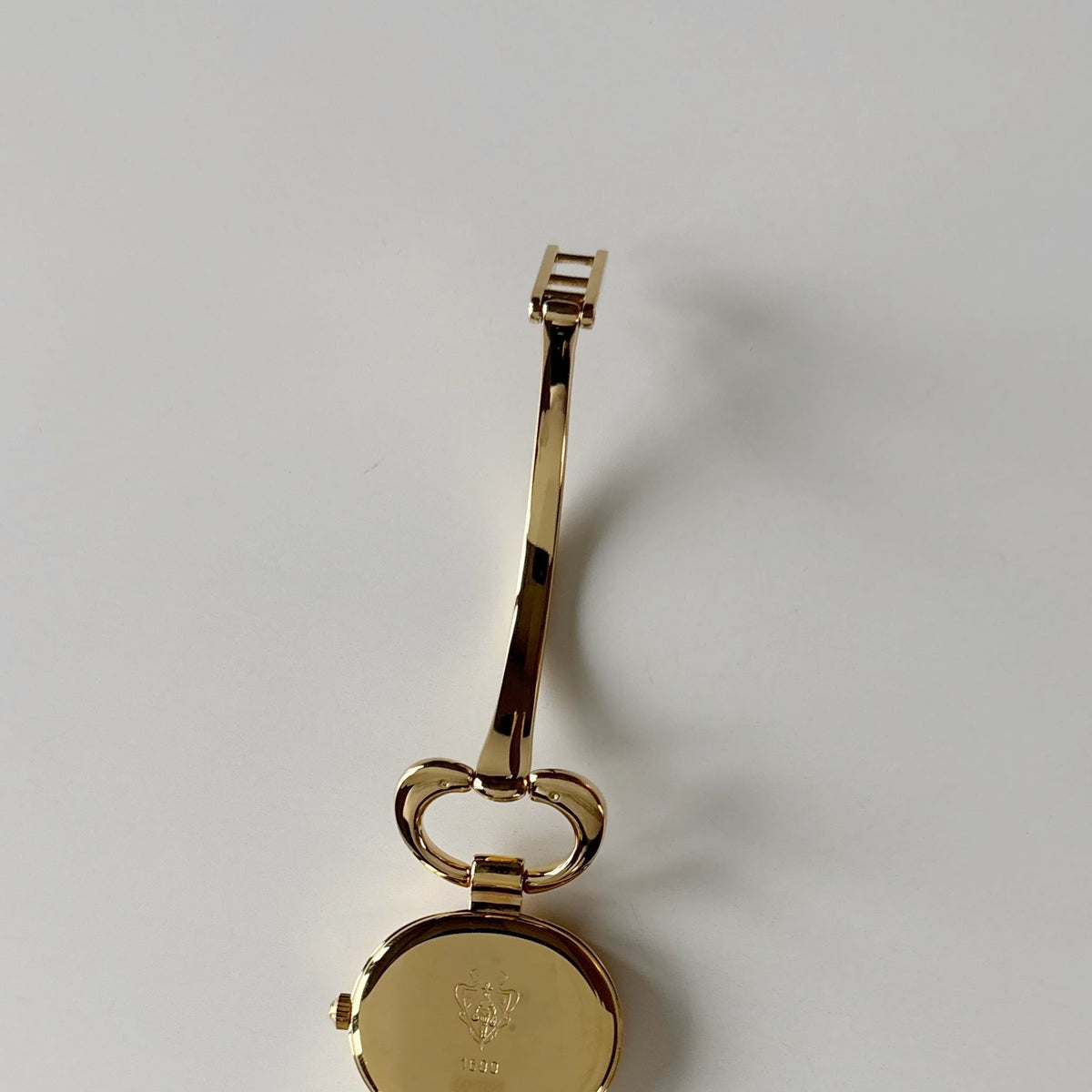 Gucci 1990s Seashell Dial Gold Plated Bangle Watch