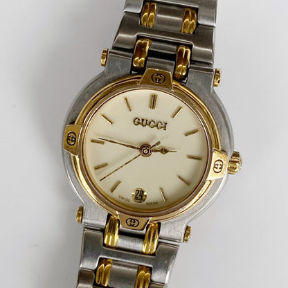 Gucci 1990s Date Two Tone Watch