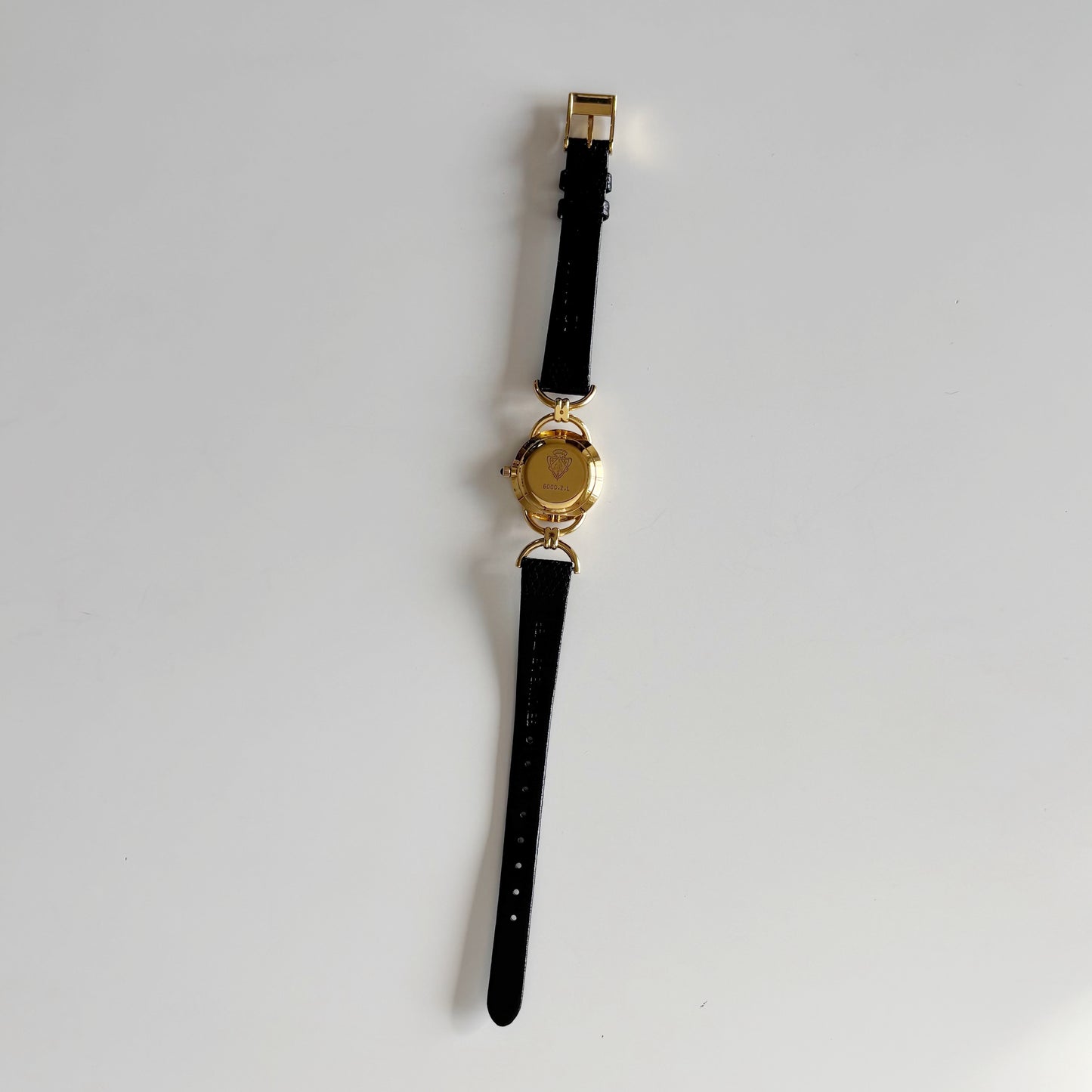 Gucci 1990s Seashell Dial Gold Plated Horsebit Watch