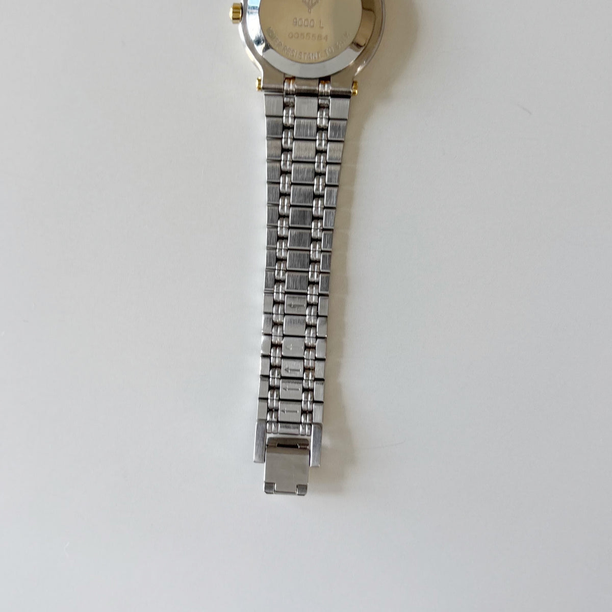 Gucci 1990s Date Round Dial Two Tone Gold Plated Watch