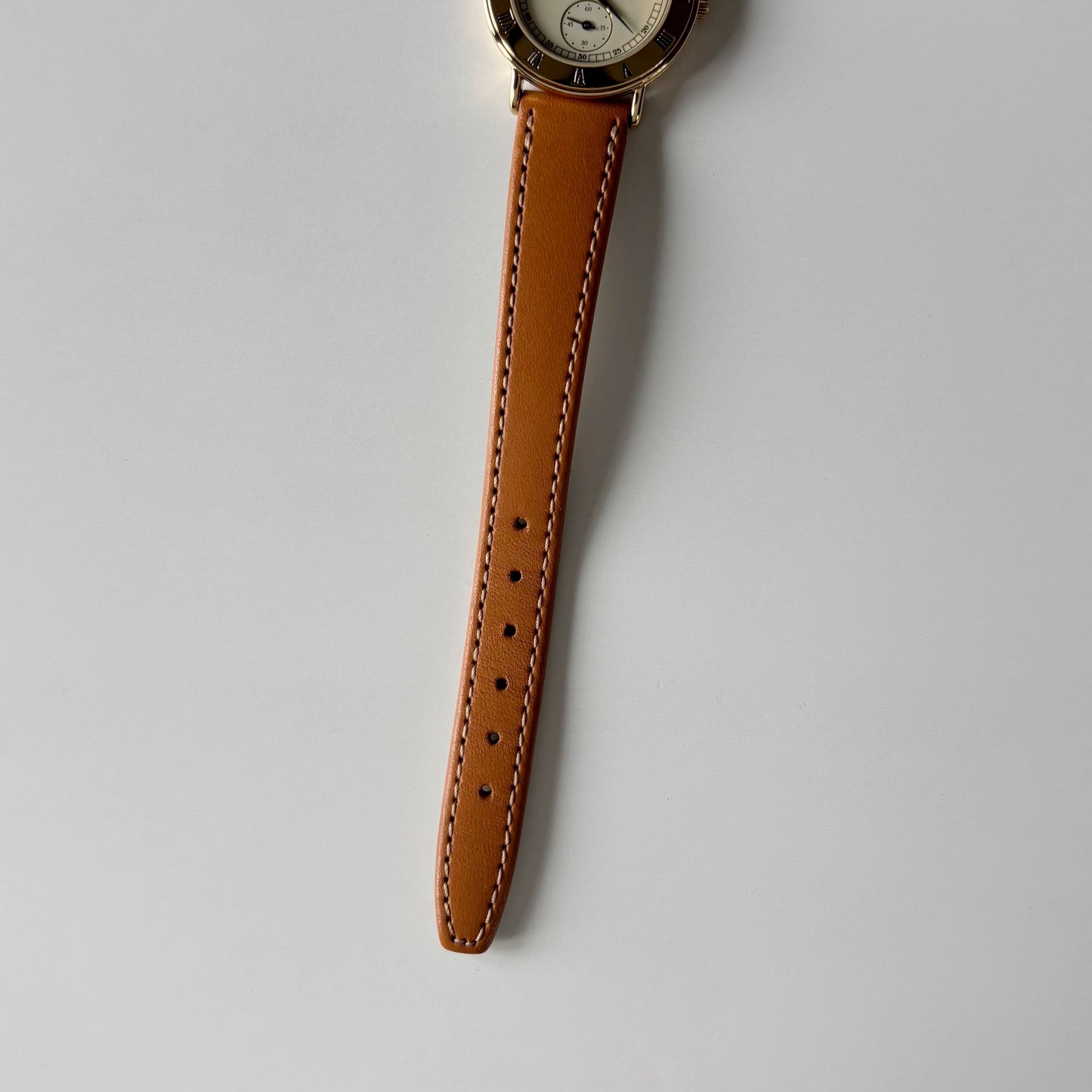 Gucci 1990s Sub Second Round Dial Gold Plated Watch