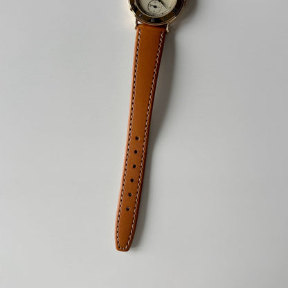 Gucci 1990s Sub Second Round Dial Gold Plated Watch