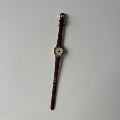 Gucci 1990s Sherry Round Dial Gold Plated Watch