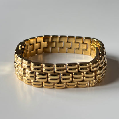 Fendi 1990s Gold Dial Gold Plated Watch