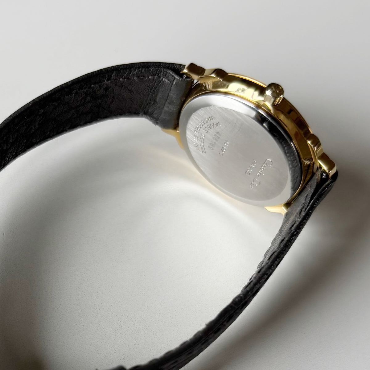 Dior 1990s Date Round Dial Gold Plated Watch