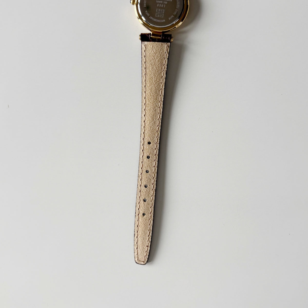Givenchy 1990s Round Dial Gold Plated Watch