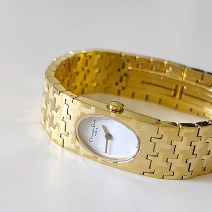 Dior Early 2000s Miss Dior Gold Plated Watch