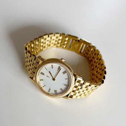 Yves Saint Laurent 1990s Round Dial Gold Plated Watch (Large)