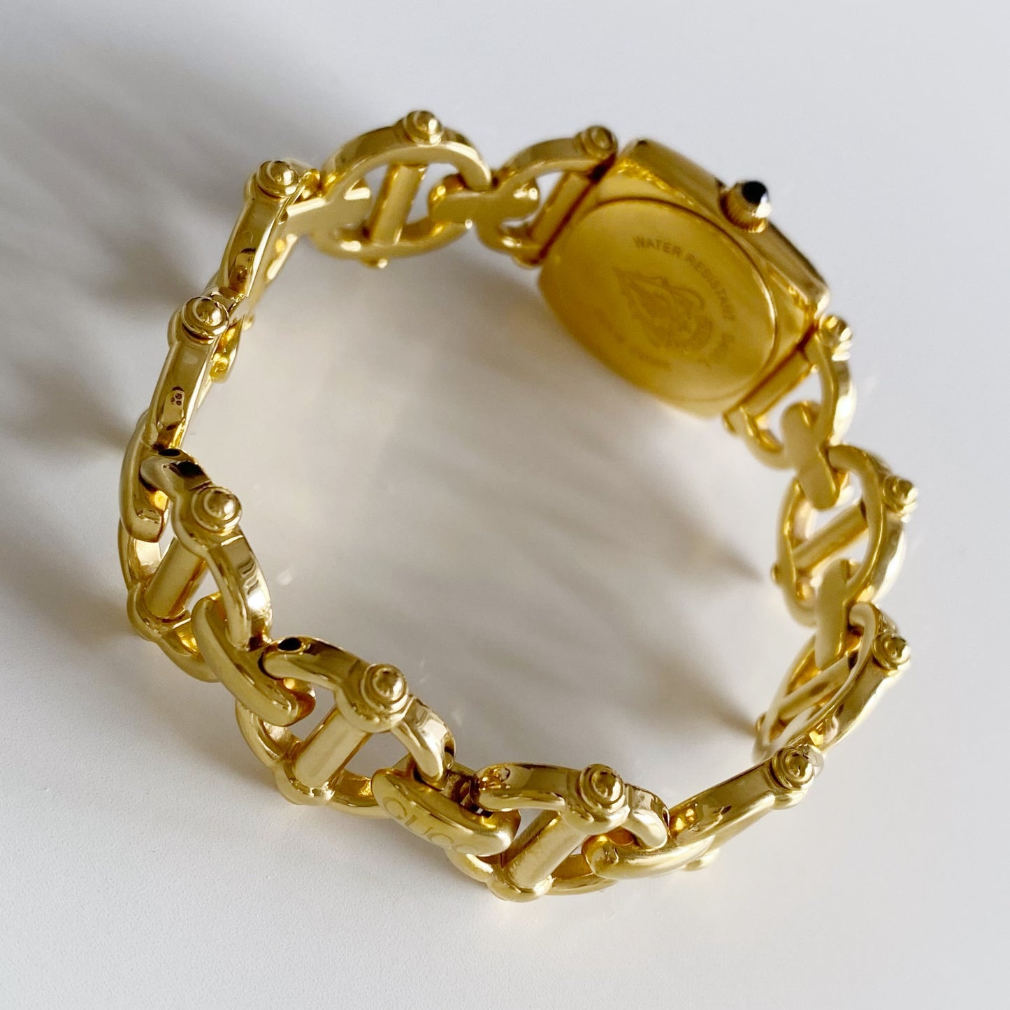 Gucci 1990s Seashell Dial Gold Plated Watch