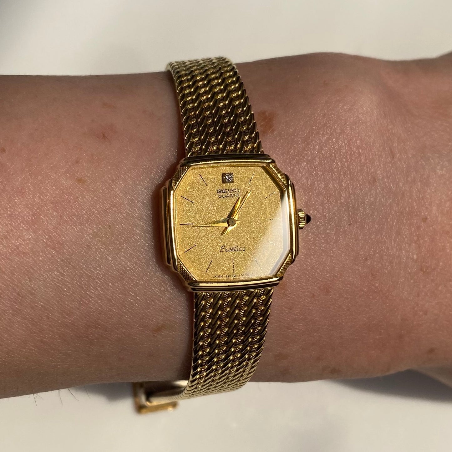 Vintage Seiko Exceline Gold Plated Square Watch