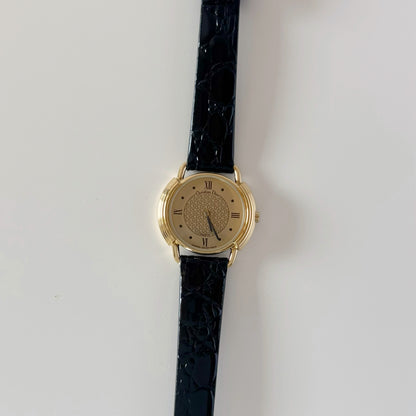 Dior 1990s Round Dial Gold Plated Watch