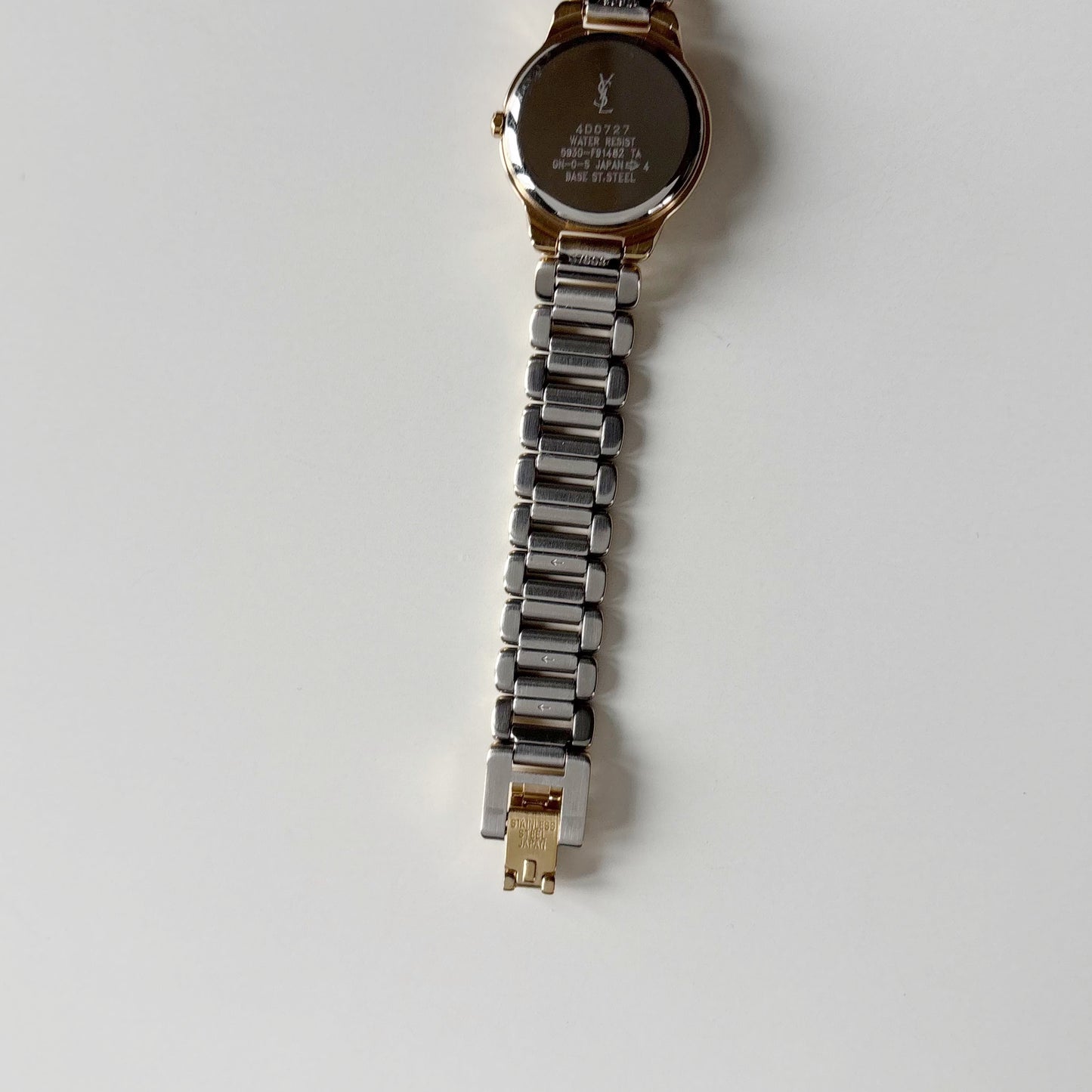 Yves Saint Laurent 1990s Round Dial Gold Plated Watch