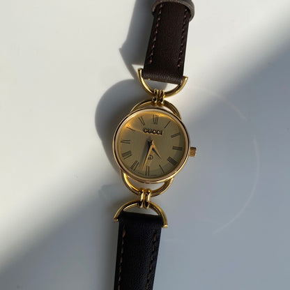 Gucci 1990s Gold Plated Horsebit Watch