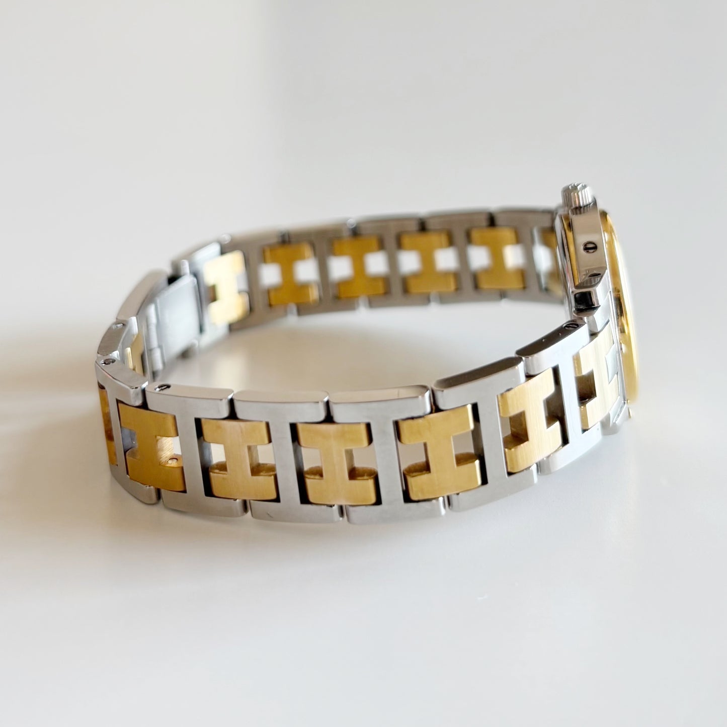 Hermes 1990s Clipper Two Tone Watch