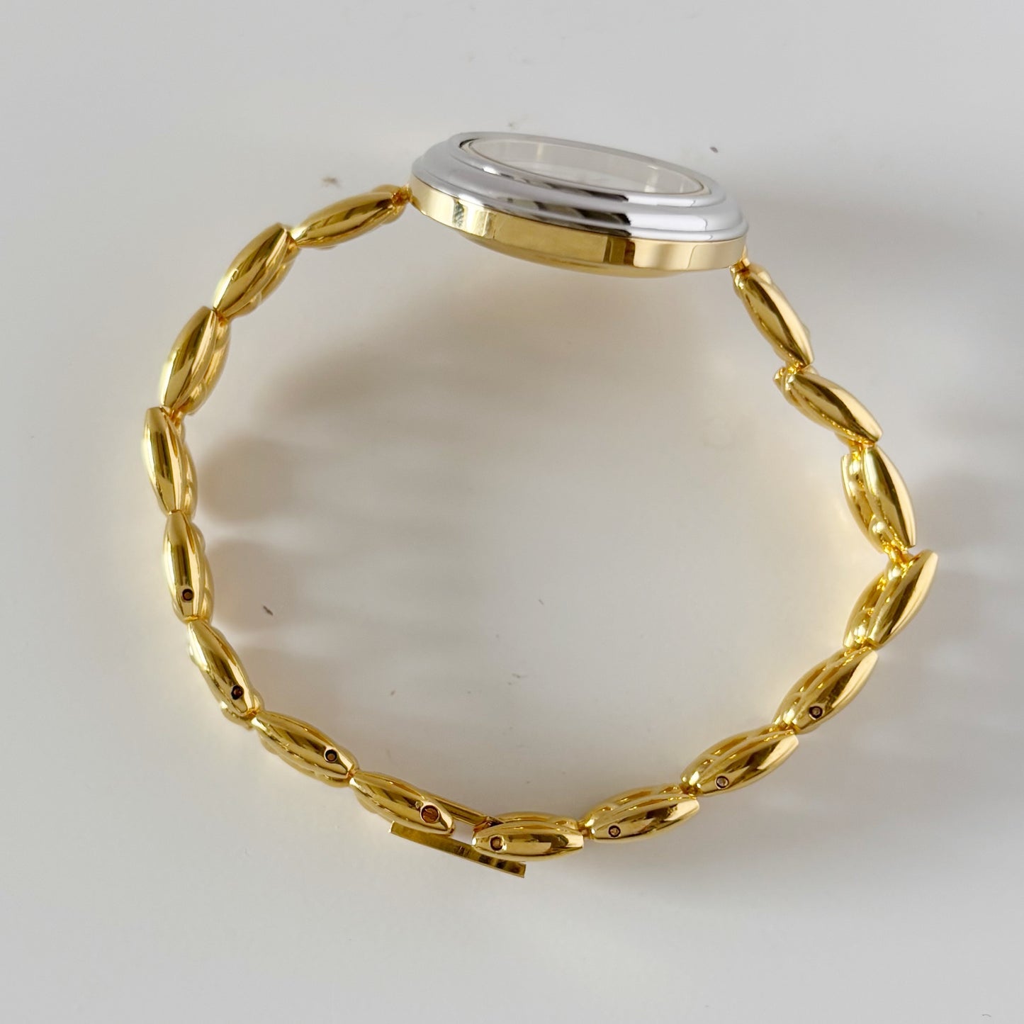 Gucci 1990s Interchangeable Bezel Gold Plated Watch with 6 bezels, case (160mm)