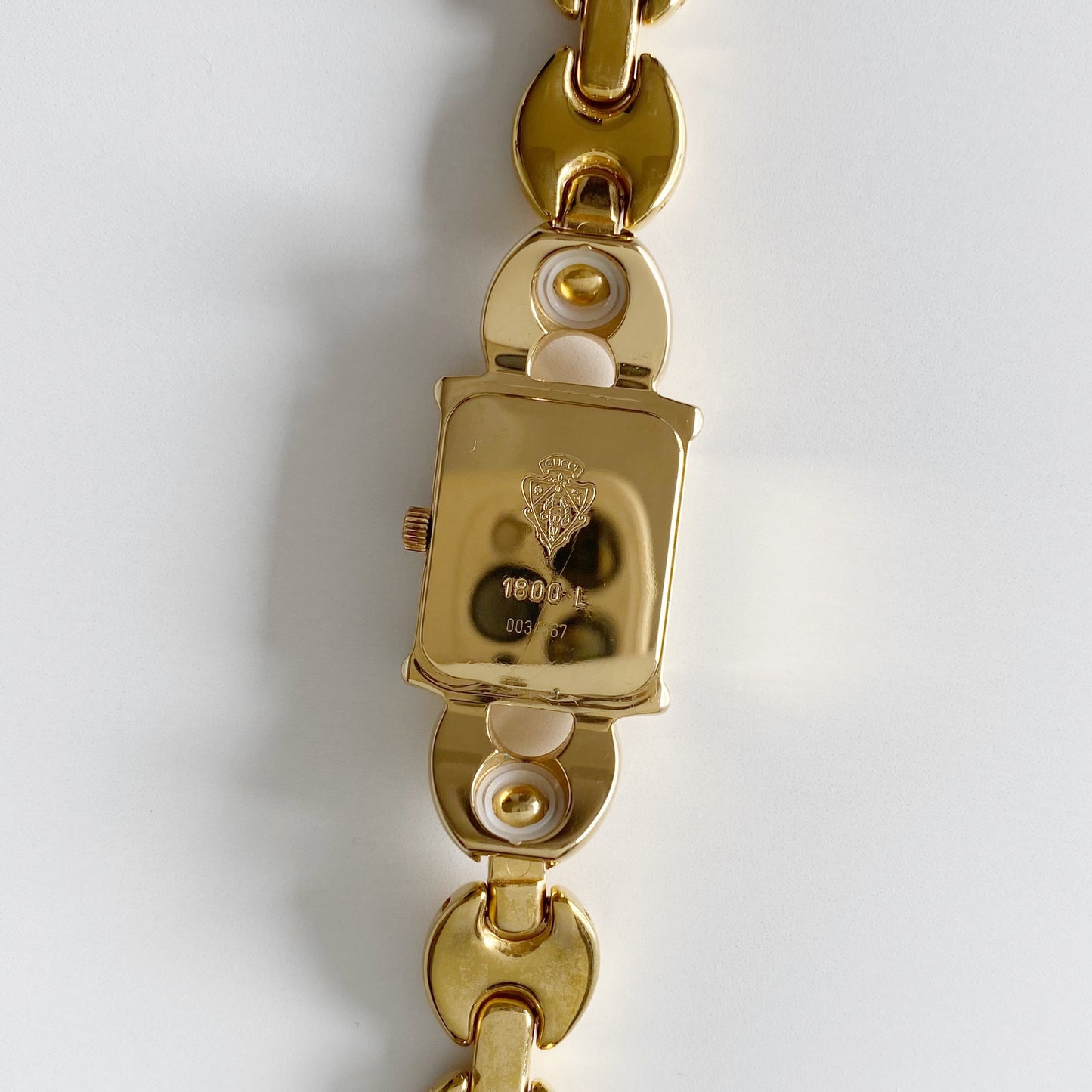 Gucci 1990s Interchangeable Belt Gold Plated Watch with 3 straps, case
