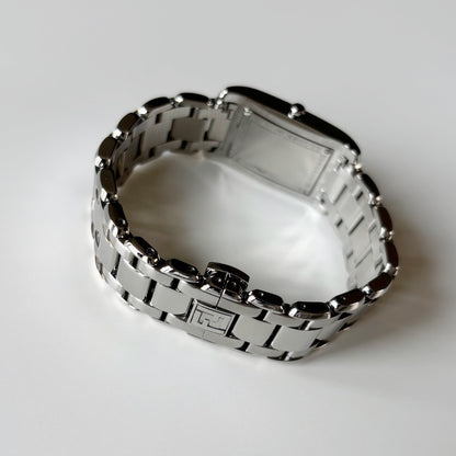Fendi 1990s Seashell Dial Stainless steel Tank Watch