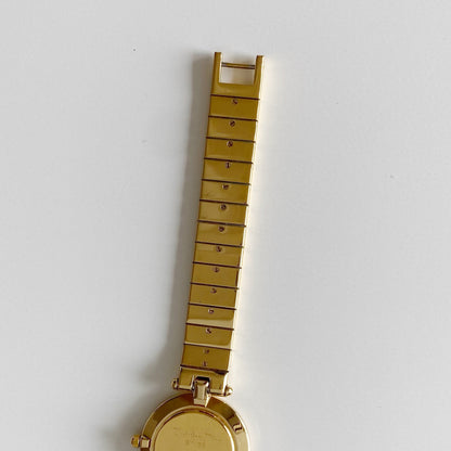 Dior 1990s Round Dial Gold Plated Watch