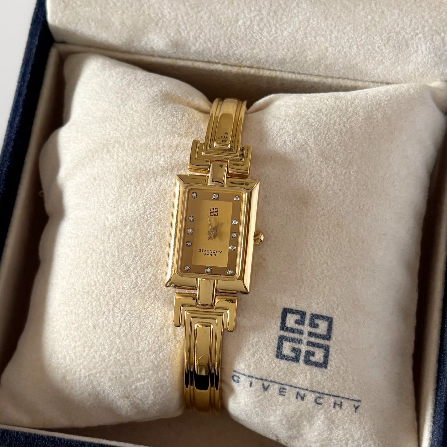 Givenchy 1990s Gold Plated Bangle Watch