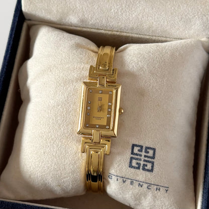 Givenchy 1990s Gold Plated Bangle Watch