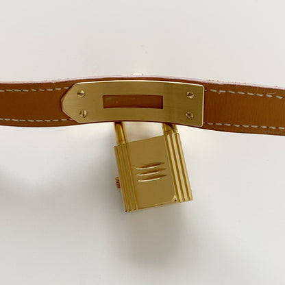 Hermes 1990s Kelly Gold Plated Watch