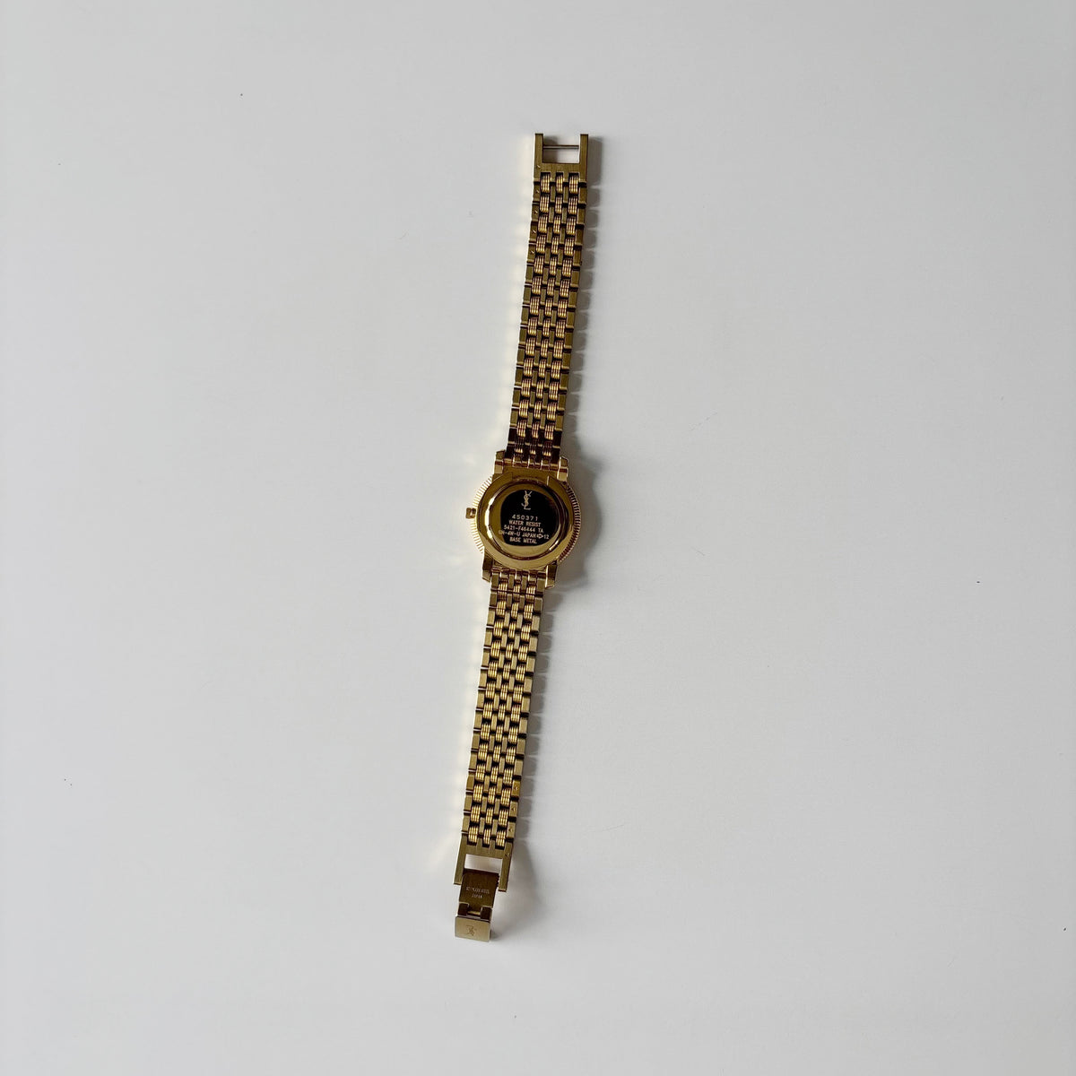 Yves Saint Laurent 1990s Round Dial Gold Plated Watch