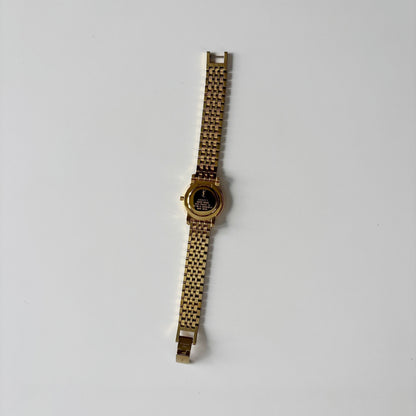 Yves Saint Laurent 1990s Round Dial Gold Plated Watch