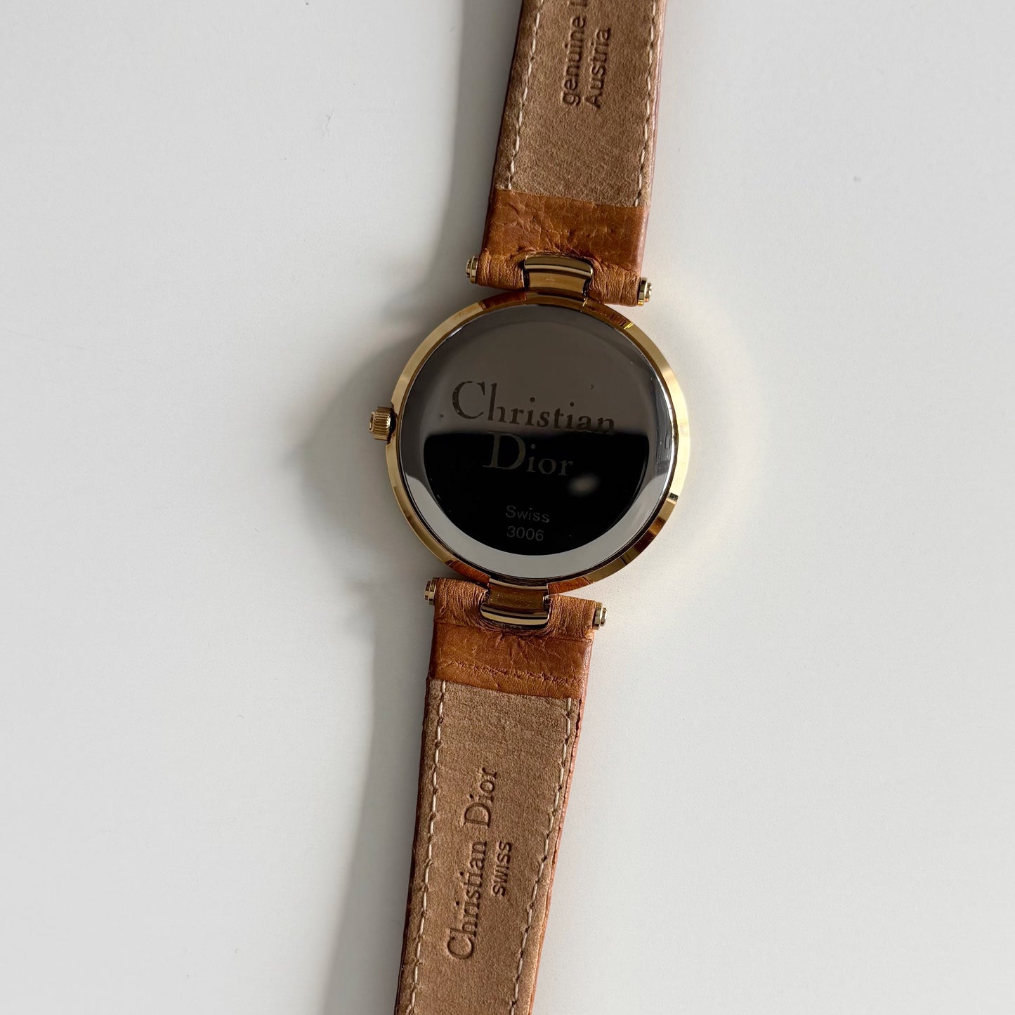 Dior 1990s Round Dial Gold Plated Watch (Large)