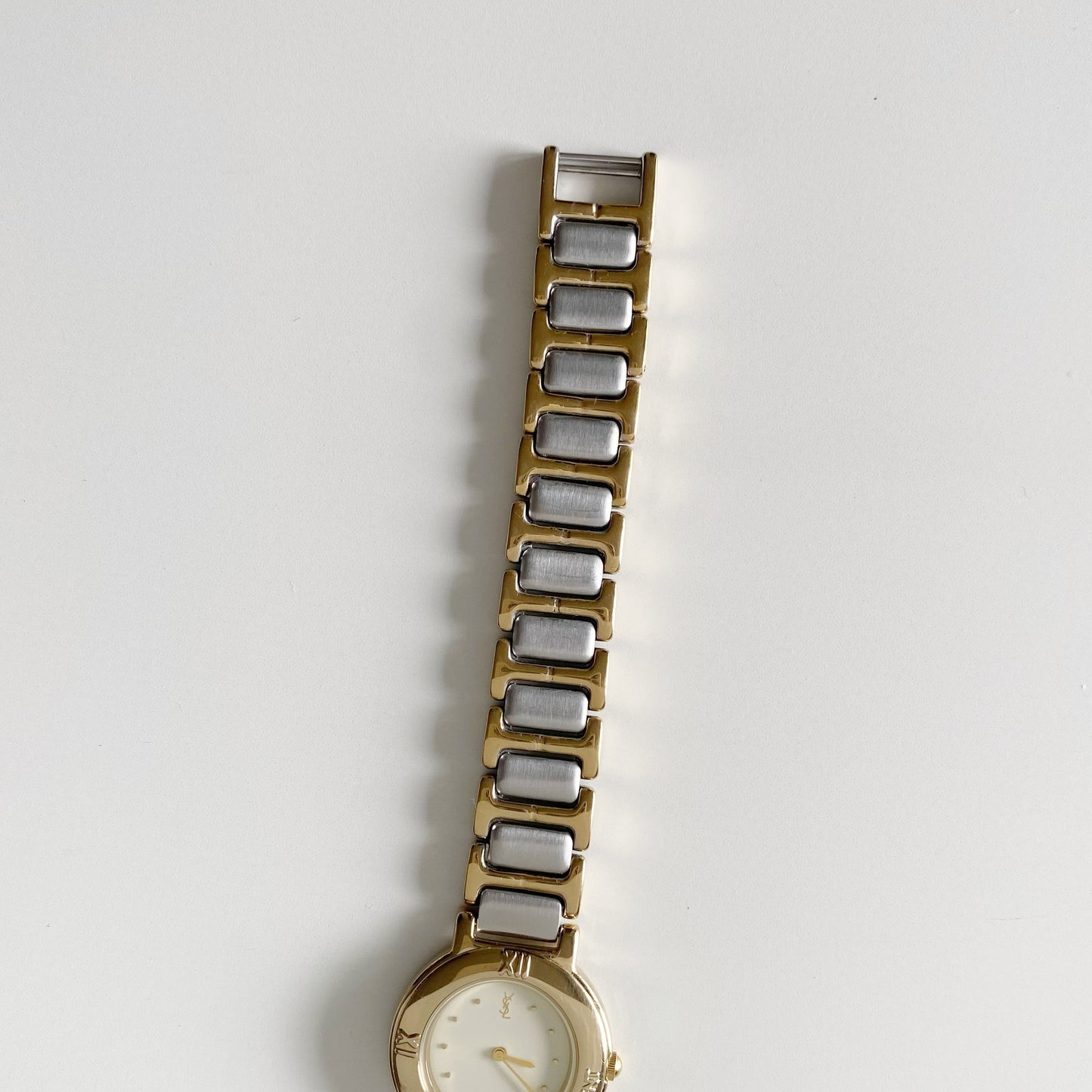 Yves Saint Laurent Round Dial Two Tone Watch