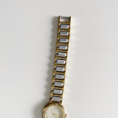 Yves Saint Laurent Round Dial Two Tone Watch