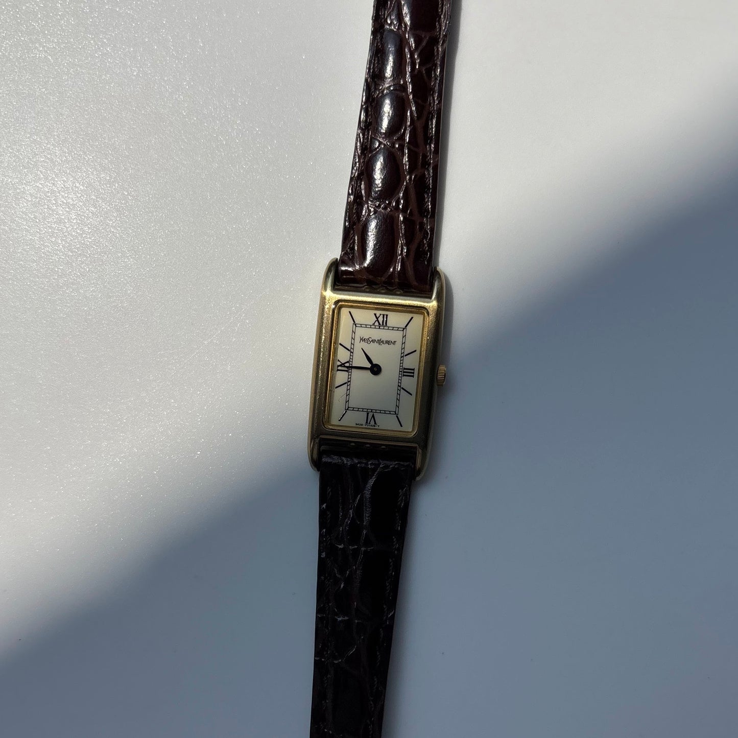 Yves Saint Laurent 1990s Tank Gold Plated Watch