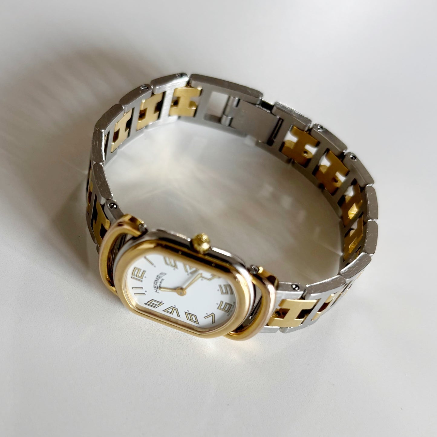 Hermes 1990s Rallye Two Tone Watch