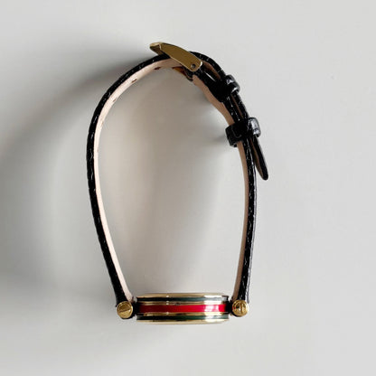Gucci 1990s Round Dial Gold Plated Watch