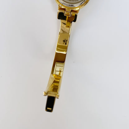 Givenchy 1990s Navy Dial Gold Plated Bangle Watch