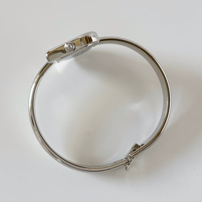 Yves Saint Laurent 1990s Heart Shaped Dial Bangle Watch