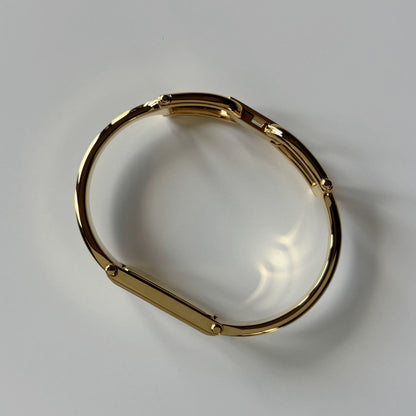 Gucci 1990s Seashell Dial Gold Plated Bangle Watch
