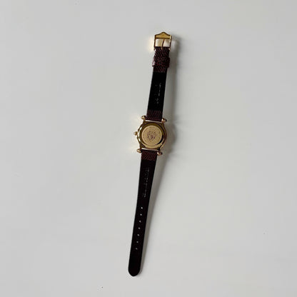 Gucci 1990s Round Dial Gold Plated Watch