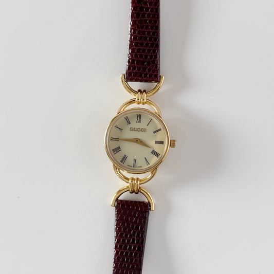 Gucci 1990s Horsebit Gold Plated Watch