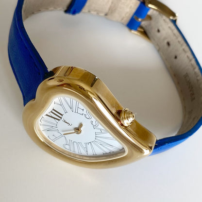 Yves Saint Laurent 1990s Heart Shaped Dial Gold Plated Watch
