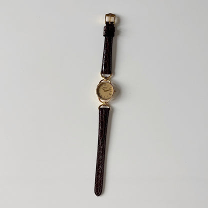 Gucci 1990s Gold Dial Horsebit Gold-Plated Watch
