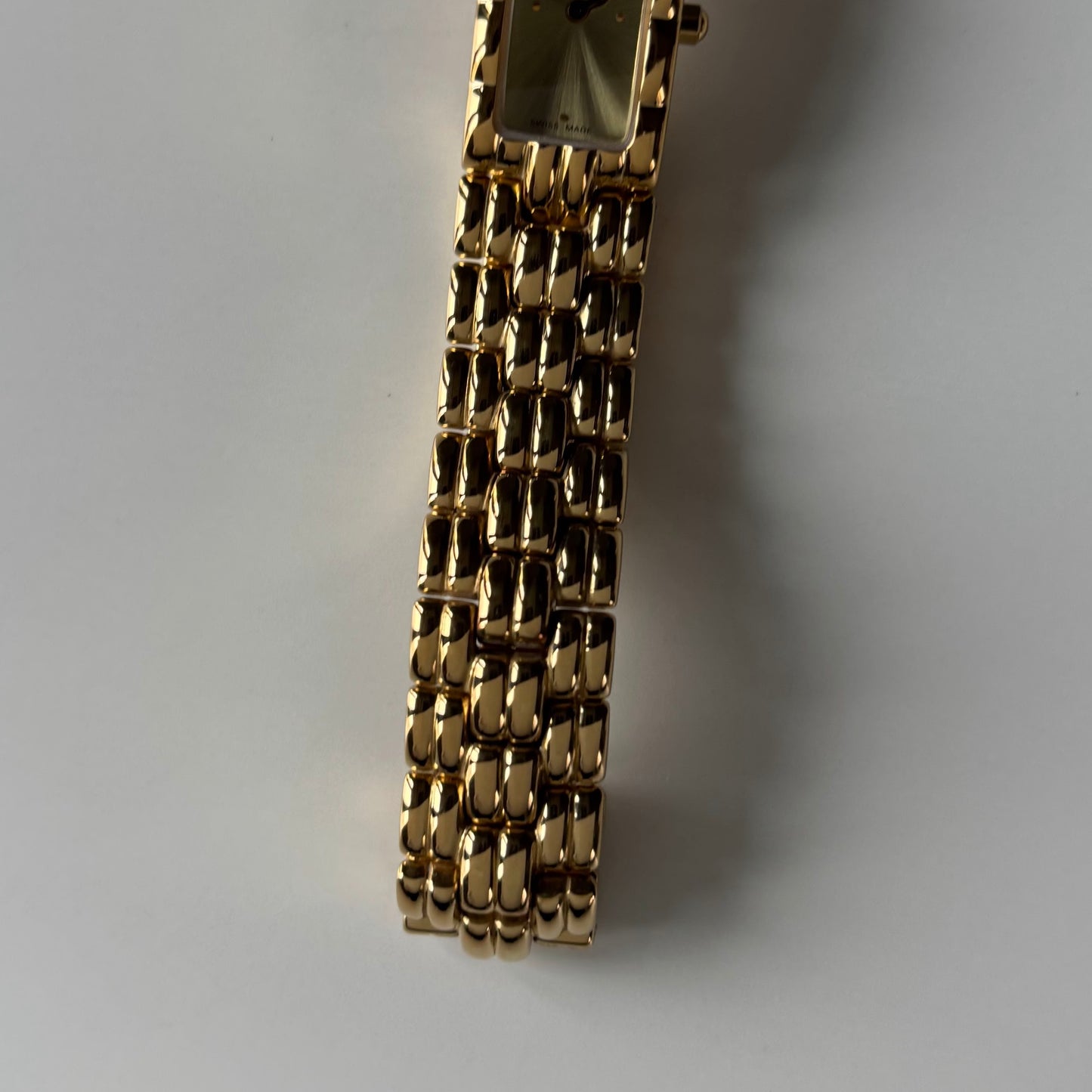 Fendi 1990s Gold Dial Gold Plated Watch