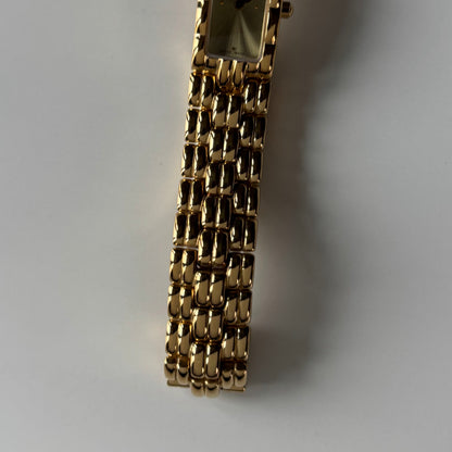 Fendi 1990s Gold Dial Gold Plated Watch
