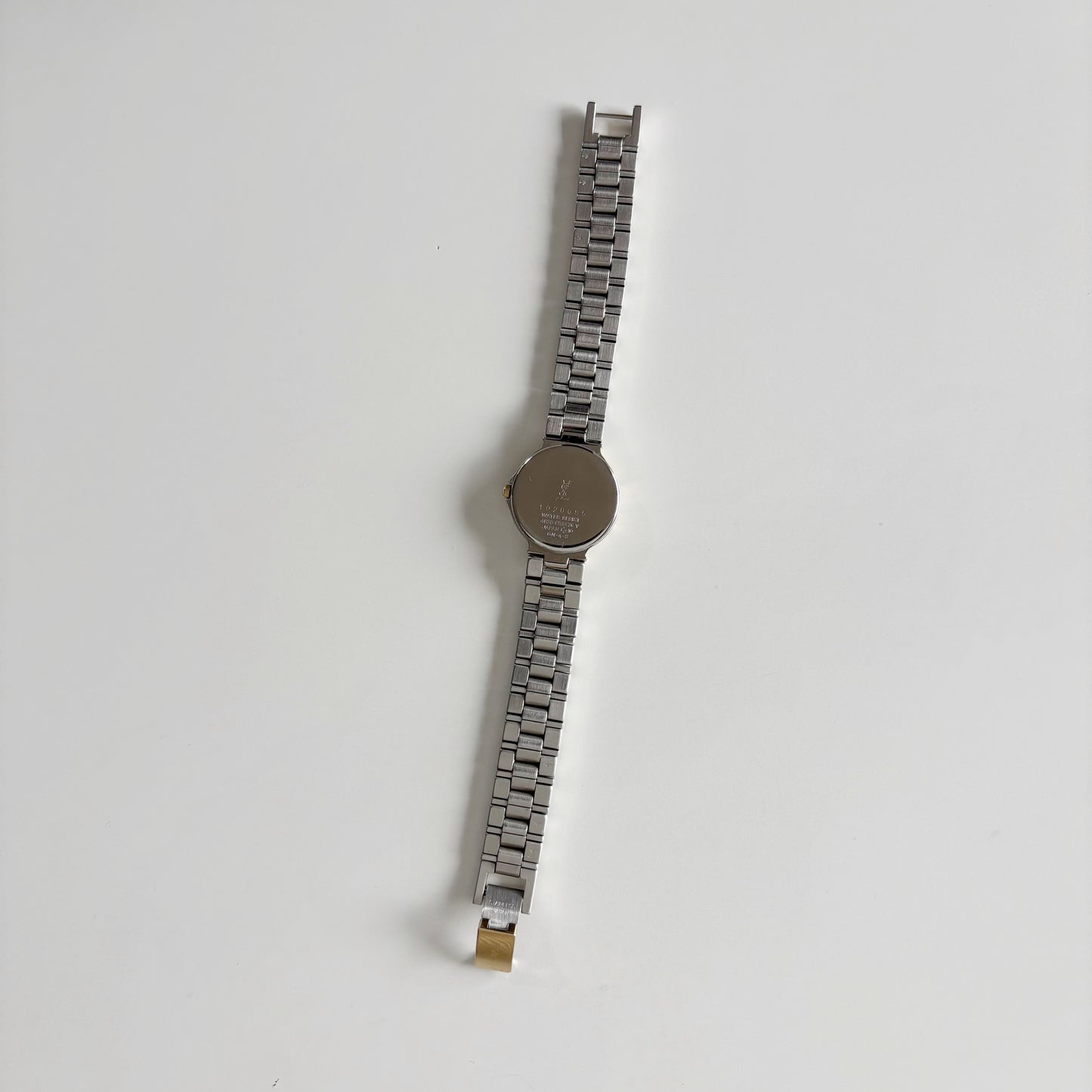 Yves Saint Laurent 1990s Round Dial Two Tone Watch