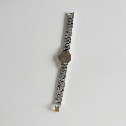 Yves Saint Laurent 1990s Round Dial Two Tone Watch