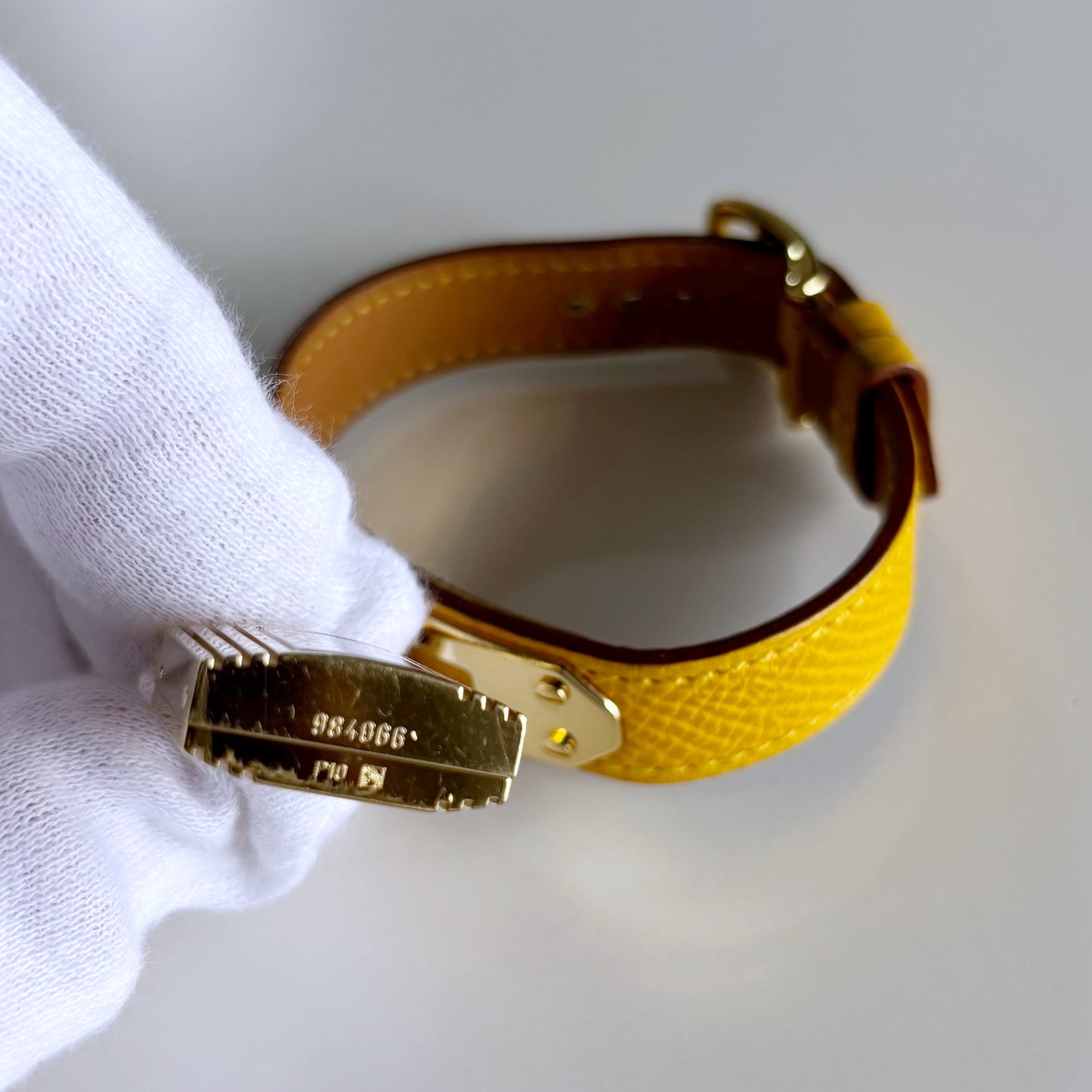 Hermes 1990s Kelly Gold Plated Watch
