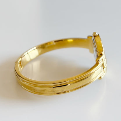 Givenchy 1990s Gold Plated Bangle Watch