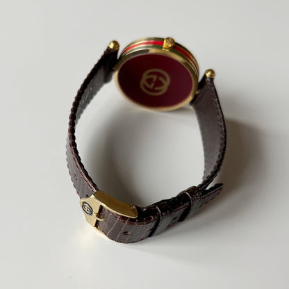 Gucci 1980s Sherry Round Dial Gold Plated Watch (Large)