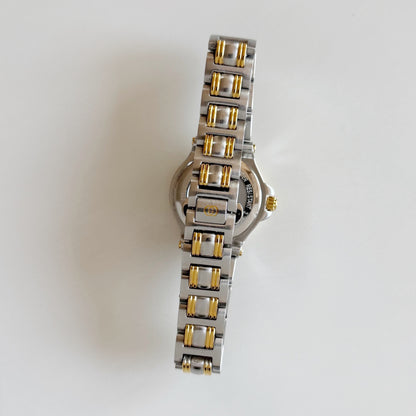 Gucci 1990s Date Round Dial Two Tone Watch