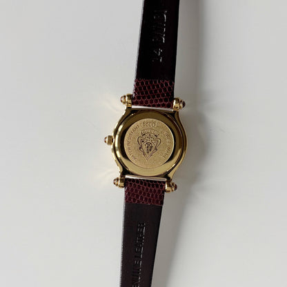 Gucci 1990s Round Dial Gold Plated Watch